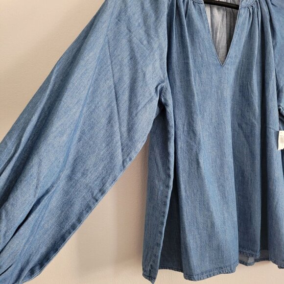 NWT Denim boho relaxed top women Size S - Picture 5 of 11
